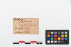 Etikett zu Bronzemehrkopfnadel (NHMW-PRAE-024618)
